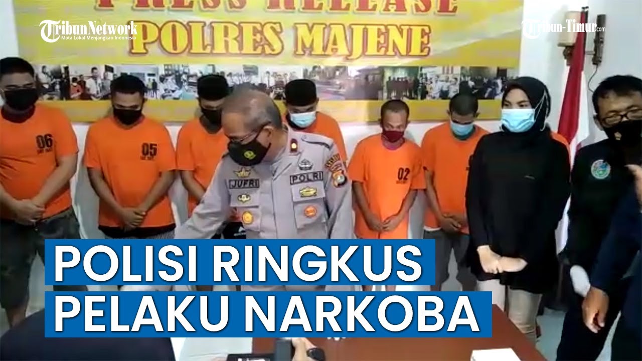 Polisi Ringkus Delapan Pelaku Narkoba dan Obat obat Terlarang di Majene