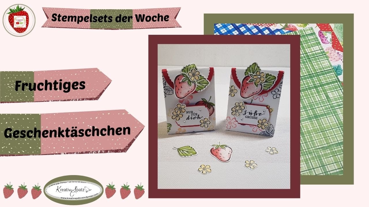 Fruchtiges Geschenktäschchen I Stempelsets der Woche I Tipps & Tricks I Stampin' Up! I DIY SAB 2021