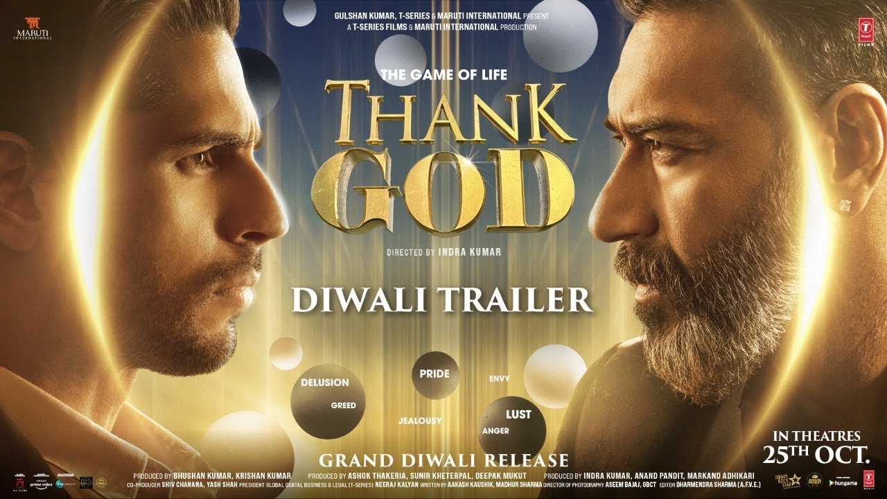 Thank God (Diwali Trailer) Ajay Devgn, Sidharth Malhotra, Rakul Preet Singh | Indra Kumar | Bhush...