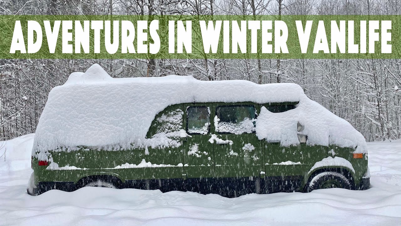 Getting my Van Stuck in DEEP SNOW || WINTER VANLIFE IN CANADA