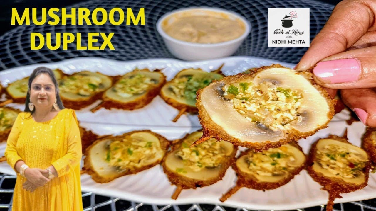 MUSHROOM DUPLEX | STUFFED MUSHROOM RECIPE | VEG STARTERS RECIPES |