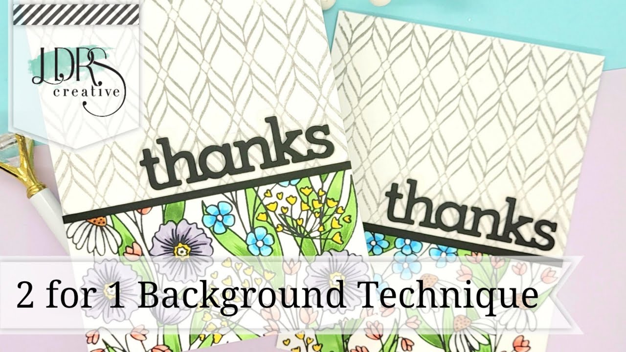 2 for 1 Flower Press Plate Background Technique