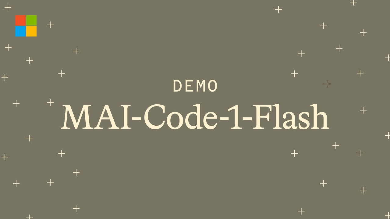 Voice Coding Demo: MAI-Code-1-Flash | Microsoft AI Models
