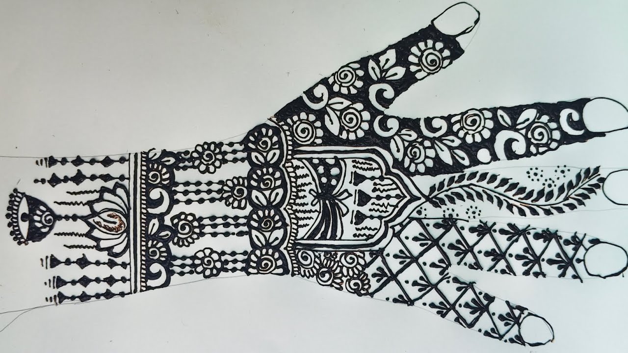 Simple and easy beautiful mehandi design for beginners | back hand mehandi design | 