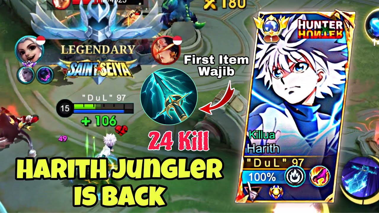 HARITH JUNGLER IS BACK! DIB4NT4! MUSUH DI AWAL GAME ! AKHIRNYA BISA COMEBACK