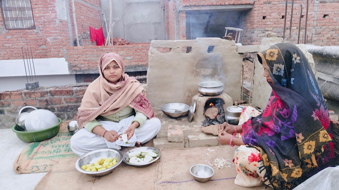 🌺Winter Special Lanch⛄️इस कड़कती ठंड ये देशी खाना ना बने ऐसा हो नहीं सकता🌺| Village Breakfast Recipe