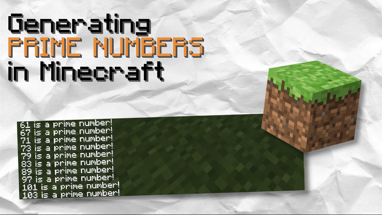 Generating Prime Numbers in Vanilla Minecraft!