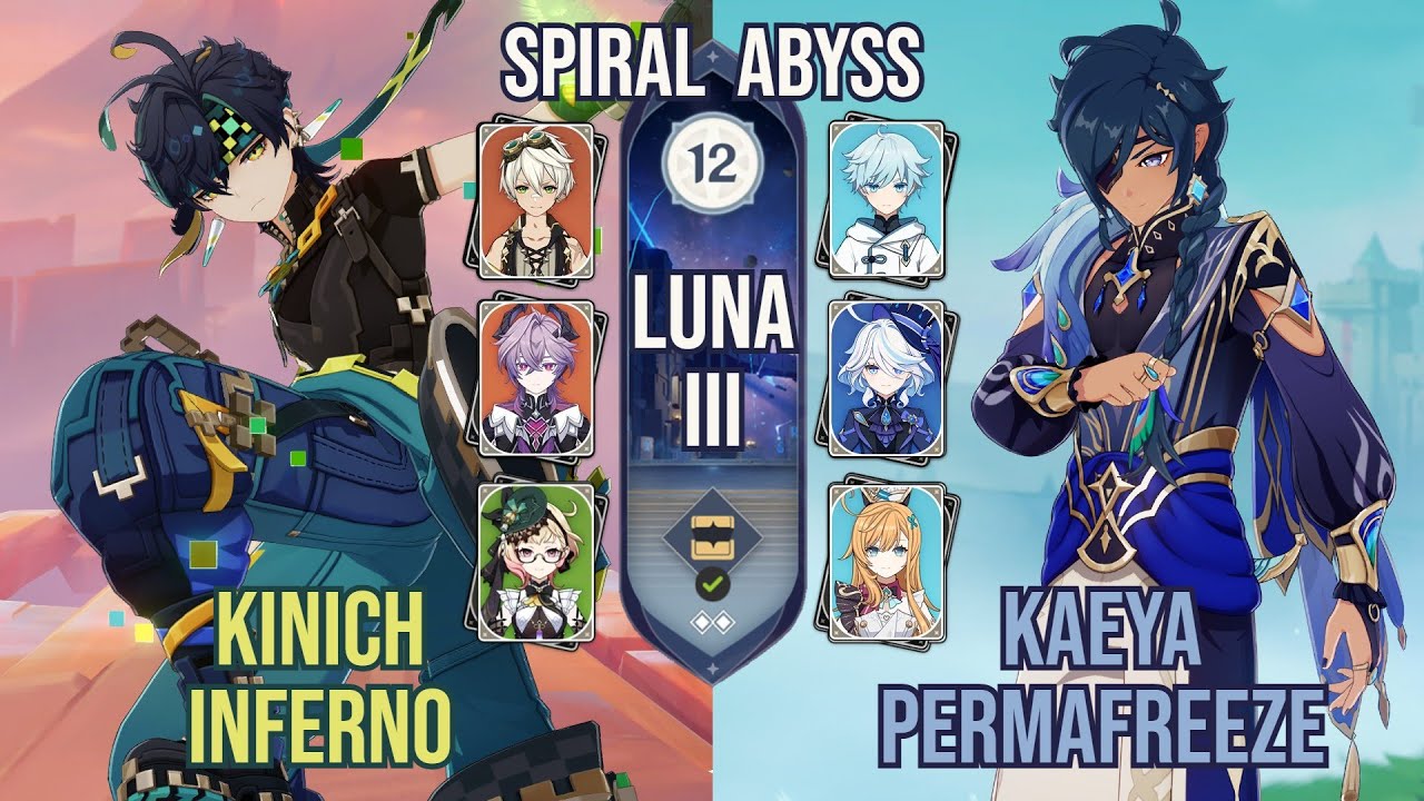 Kinich Inferno x Kaeya Permafreeze | Spiral Abyss 6.2 / Luna III | Genshin Impact