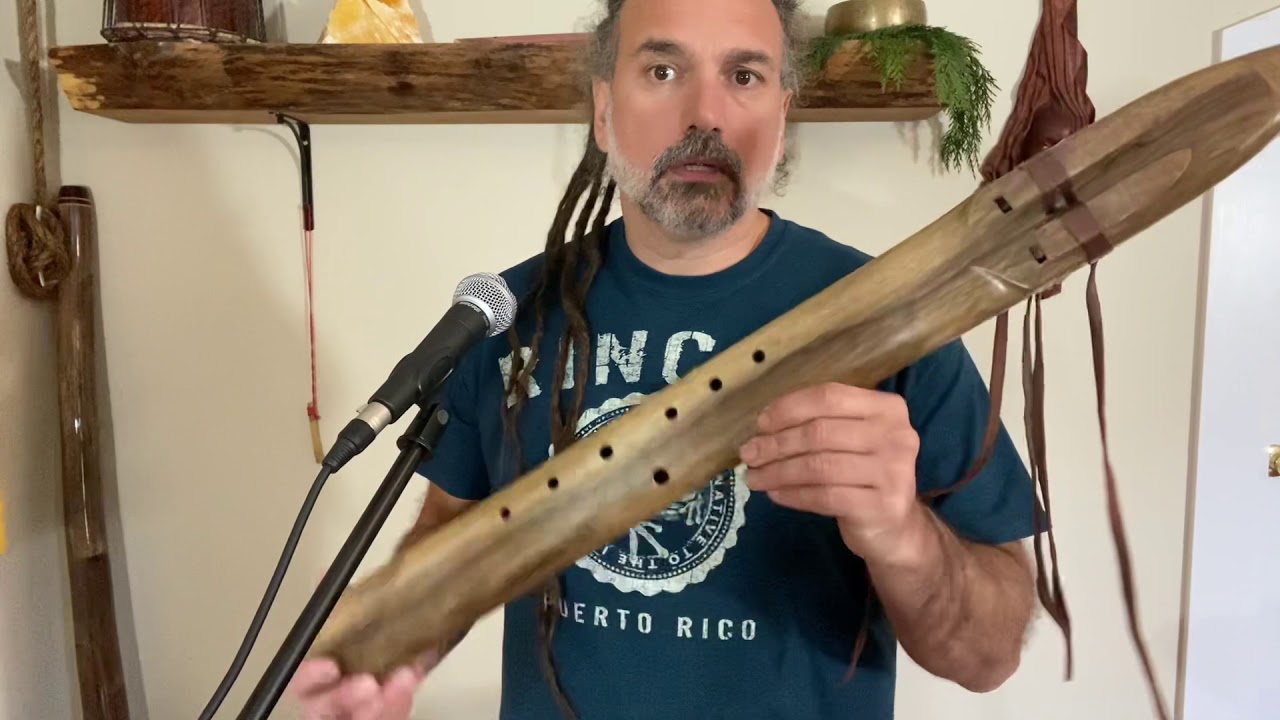 Native American style low C alternating drone flute Limba and Walnut