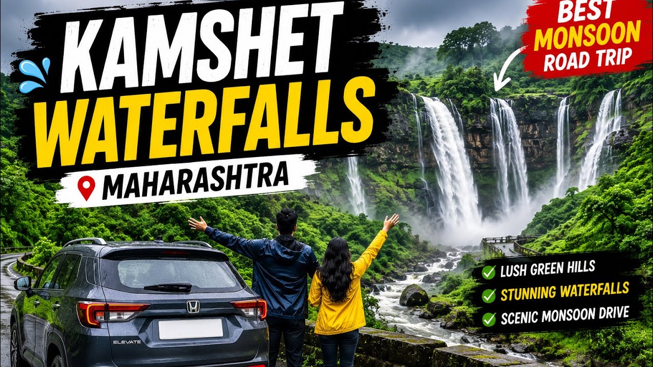 🌧️ Best Monsoon Road Trip Near Pune & Mumbai | Kamshet Waterfalls, Maharashtra 😍