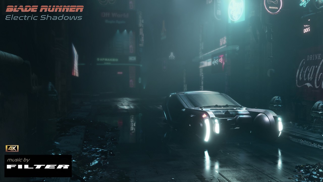 Blade Runner | ELECTRIC SHADOWS | 4K AMBIENCE for work study and relaxation - 6 Hours
