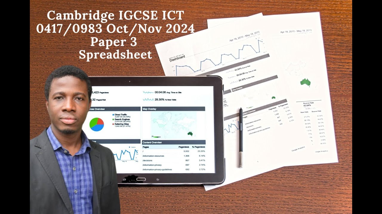 Cambridge IGCSE ICT 0417 - Oct Nov 2024 Paper 3 Spreadsheet