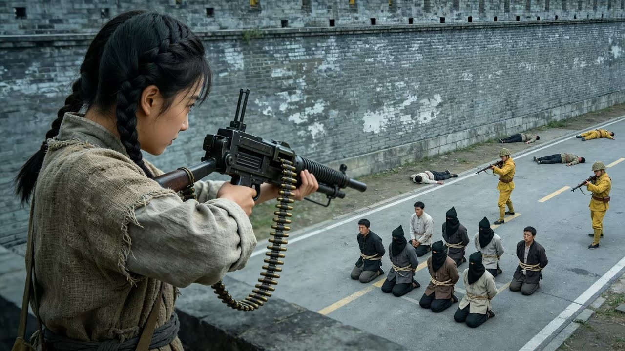 為救被困村民，美女神槍手飛簷走壁，輕鬆全殲日軍！