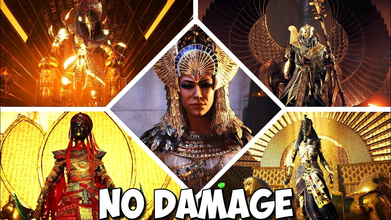 Assassin's Creed Origins :➤ All Pharaohs Fights  [ NO DAMAGE, Nightmare Mode, 4K60ᶠᵖˢ ]