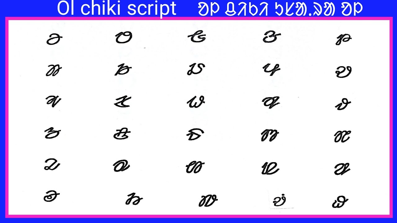 Ol chiki script|| ol chiki usara ol ||ol chiki small letters||
