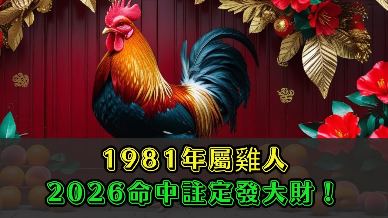 天機揭露：1981年屬雞人，2026年是一道分水嶺！窮命到此為止，富命正式啟動！#屬雞轉運年 #2026年大運 #辛酉雞 #富命開啟 #命格升級 #生肖雞運勢