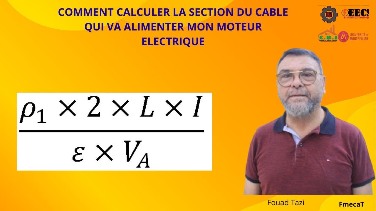 Video N&deg;524 Calcul  section de c&acirc;ble &eacute;lectrique : Alimentation d'un moteur depuis le TGBTction cable