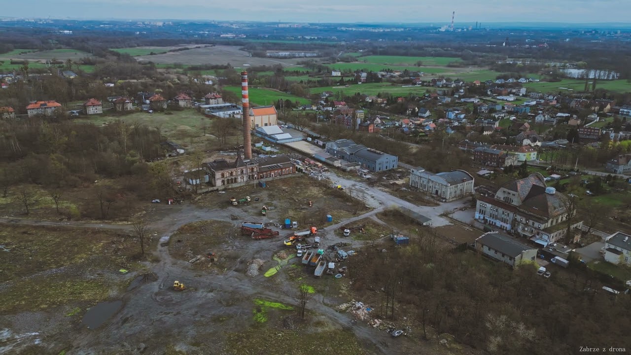 Zabrze z drona - Mikulczyce tereny pokopalniane KWK Mikulczyce