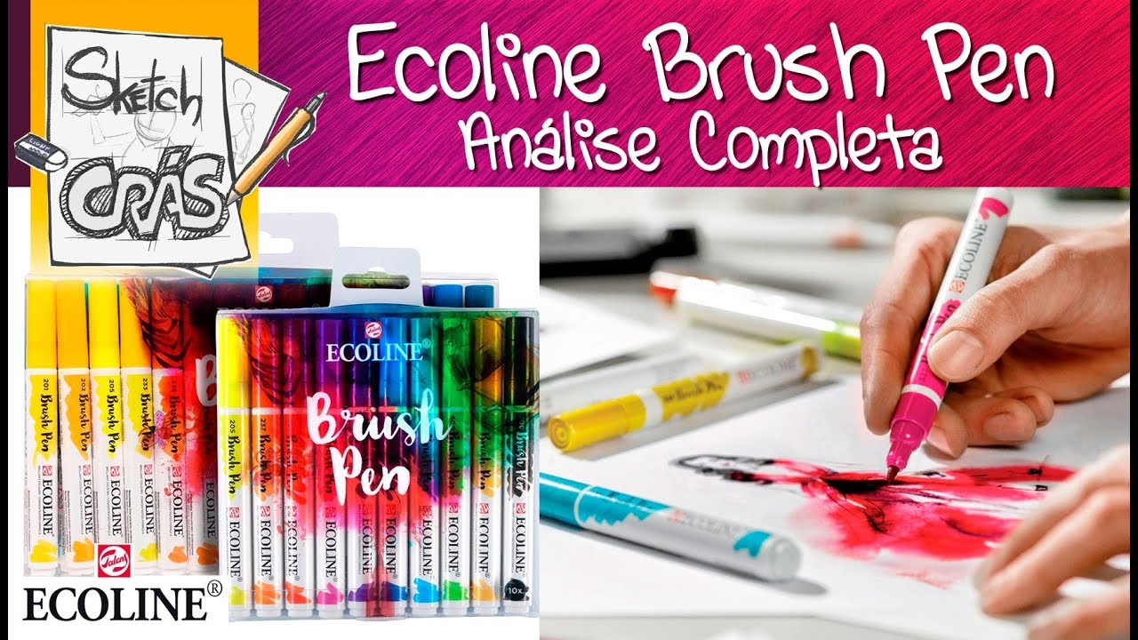Ecoline Brush Pen Aquarela - Análise Completa - Sketch Crás