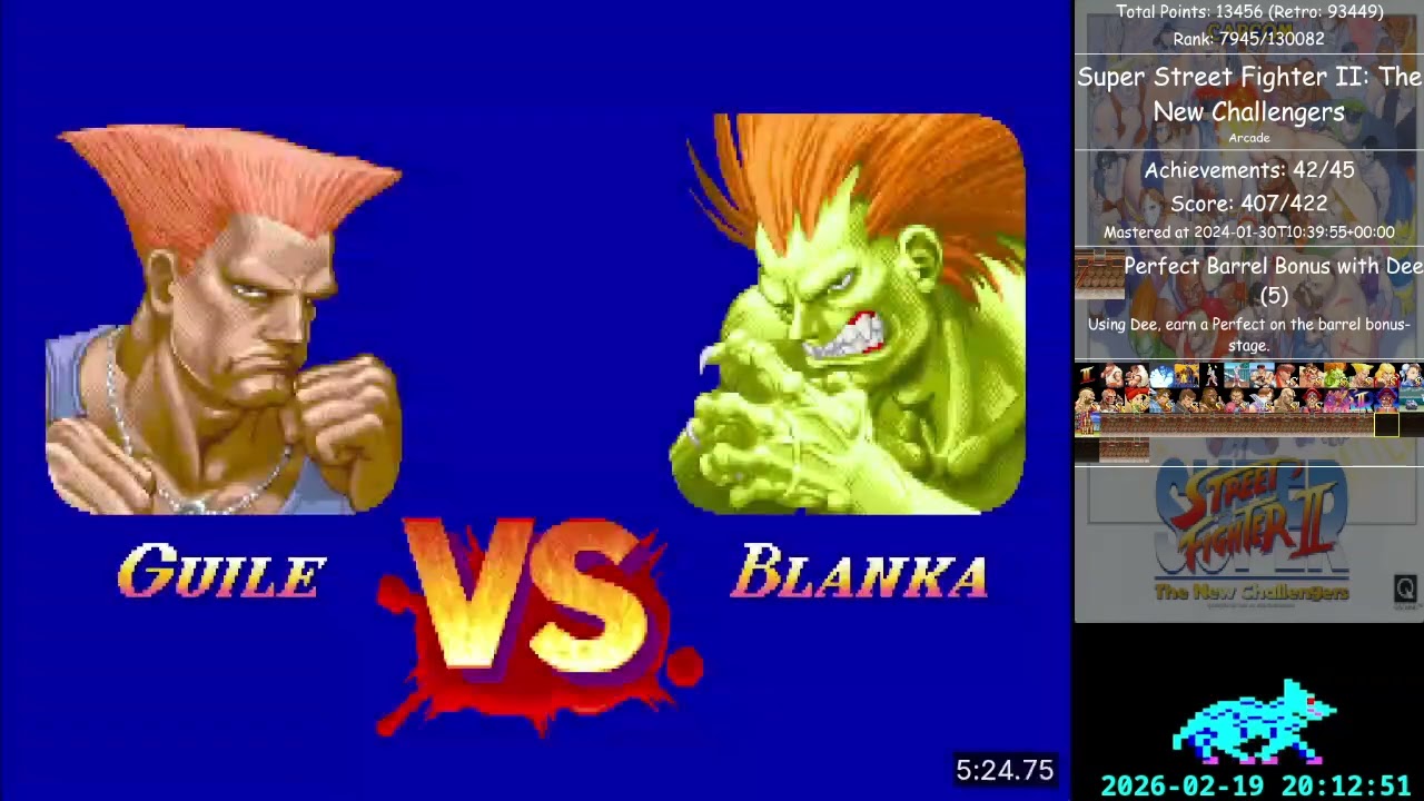 [Arcade] Retroachievements - Super Street Fighter II (Deejay, Balrog and Vega bonus cheevos)