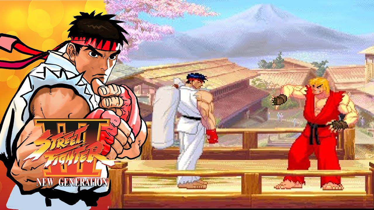 Ryu Gameplay in Street Fighter 3 : New Generation ( 1997 ) No Commentary