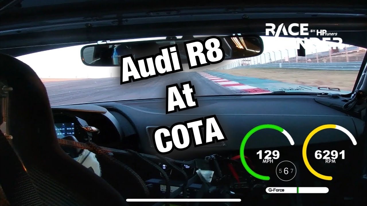 In car camera at COTA with Natalie Decker | driving an Audi R8
