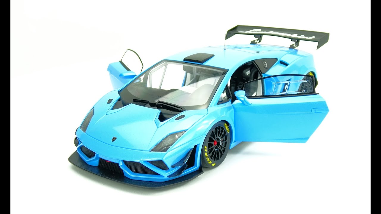 Lamborghini Gallardo GT3 FL2 2013 (BLUE) 1/18 Autoart review - 4K Highquality video