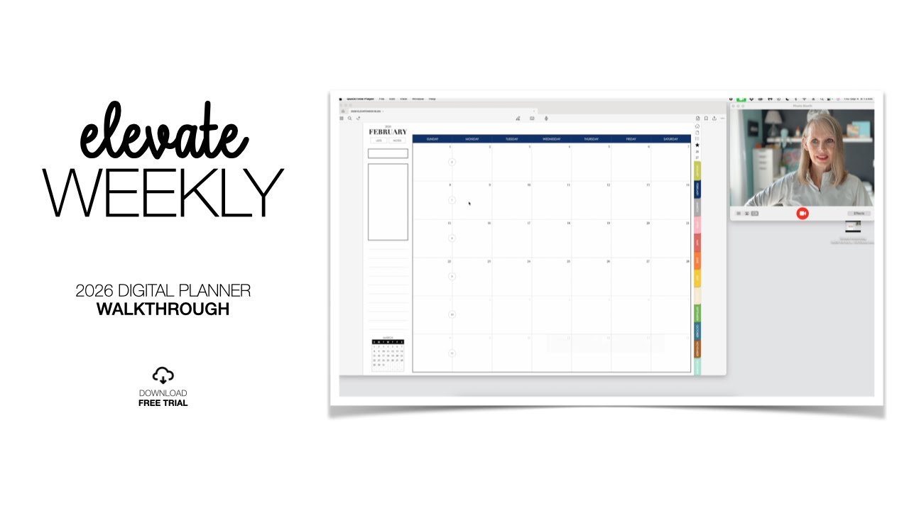 2026 Elevate Weekly Digital Planner and 12 Subject Notebook Walkthrough