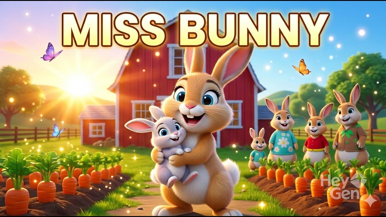 🌟 The Bunnies' Magical Farm 🐇 | Cute Animated Kids Story | Fun & Learning Adventure