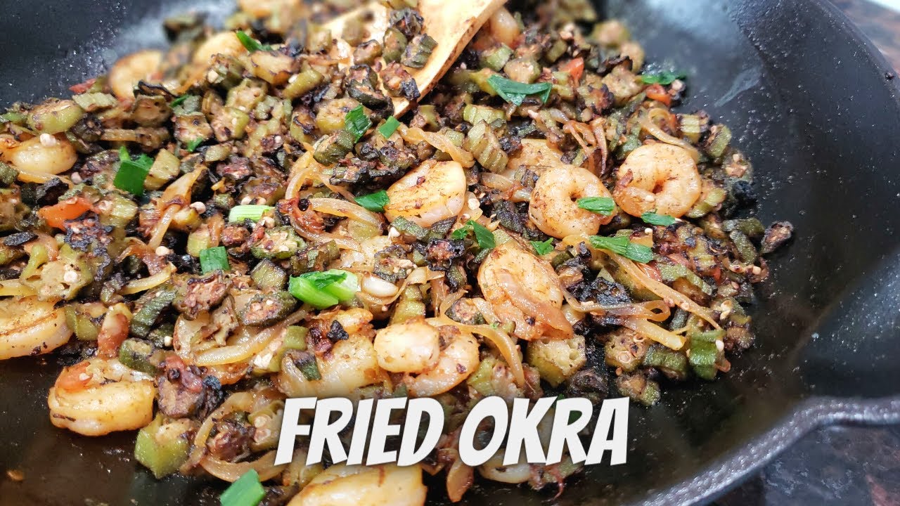 Fried Okra (Okro) with Shrimp || How to Prepare Frozen Okra- Episode 294