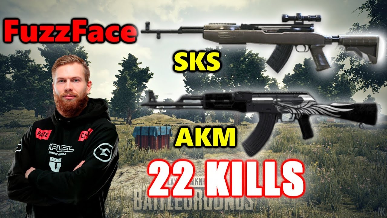 Faze FuzzFace - 22 KILLS - SKS+AKM - SOLO vs DUOS - PUBG