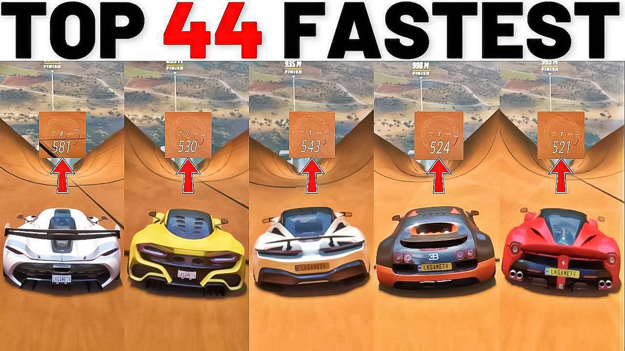 TOP 44 FASTEST HYPERCARS IN FORZA HORIZON 5 (2X BOOSTER)