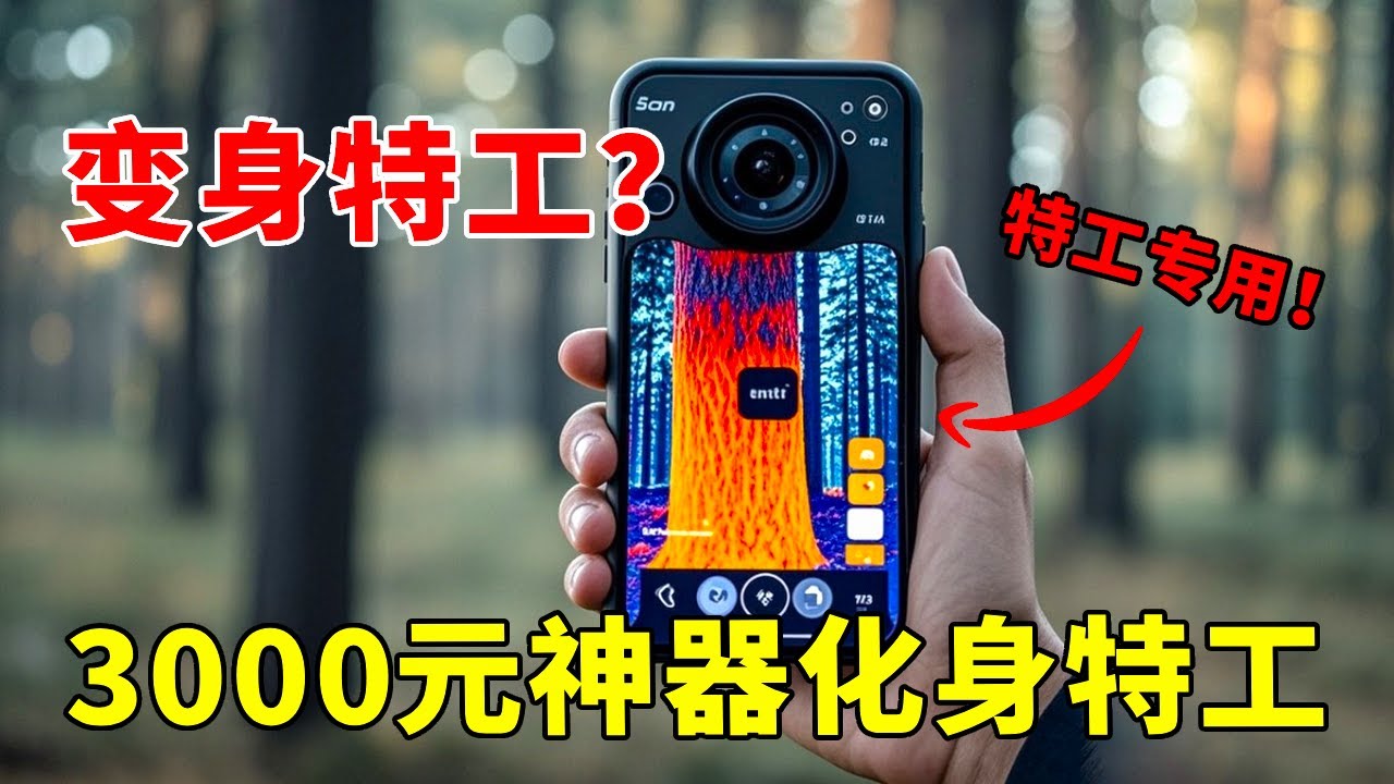 组长开箱啦！3000 元拿下 9mm 热成像镜头，怼手机上秒变特工黑科技！【开箱组长】