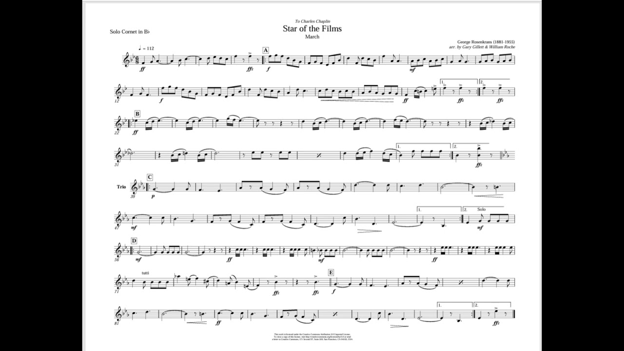 STARFILMS - CORNET SOLO