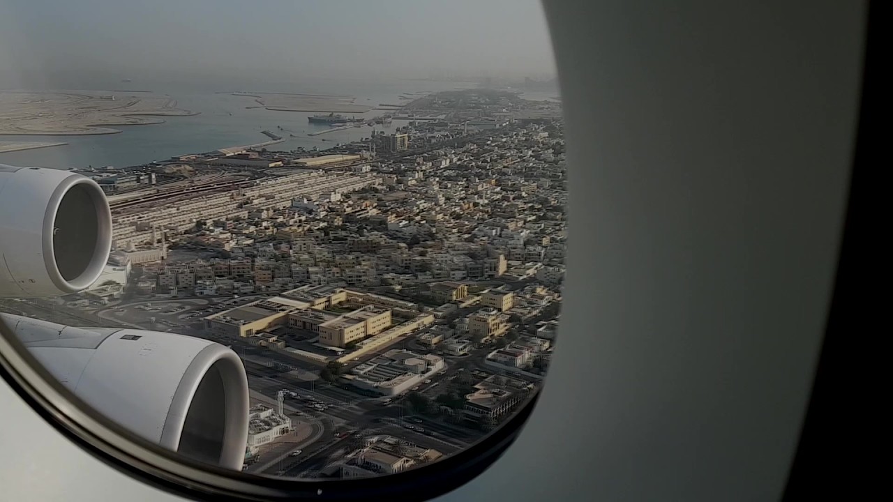 Landing Dubai DXB  Airbus A380