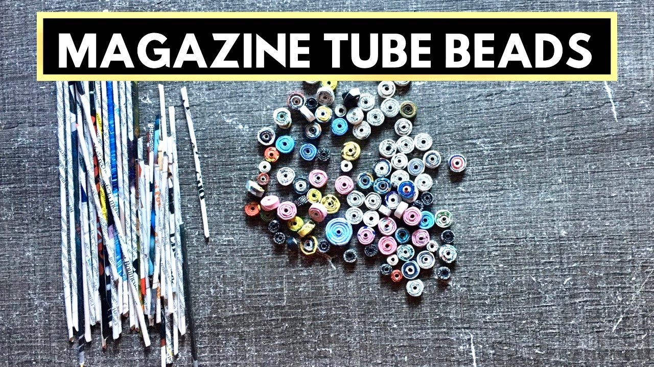 Rolled magazine tube beads #paperbeads