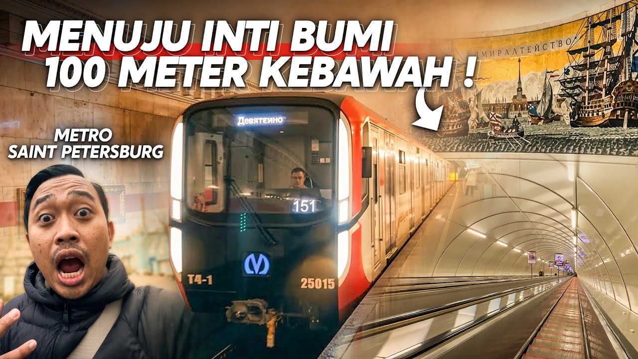 Ep. 16 STASIUN TERDALAM DI DUNIA‼️ JELAJAH KOTA TERINDAH DI RUSIA 🇷🇺 | Saint Petersburg