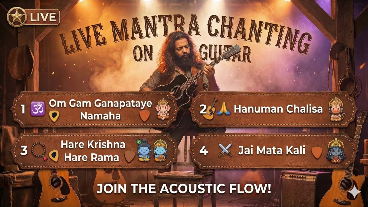 Dark v3k is live, LIVE Mantra Chanting on Guitar, Feel the divine vibration Chant. Heal. Connect.