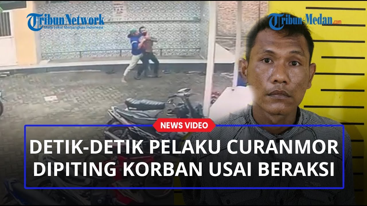 Detik-detik Pelaku Curanmor Dipiting Korbannya Usai Beraksi