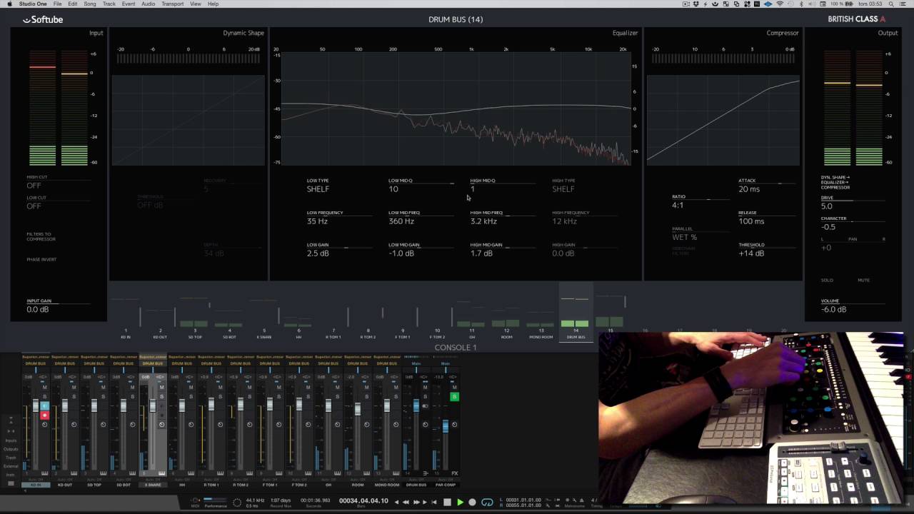 Softube Console 1 - British Class A - On Drumbus