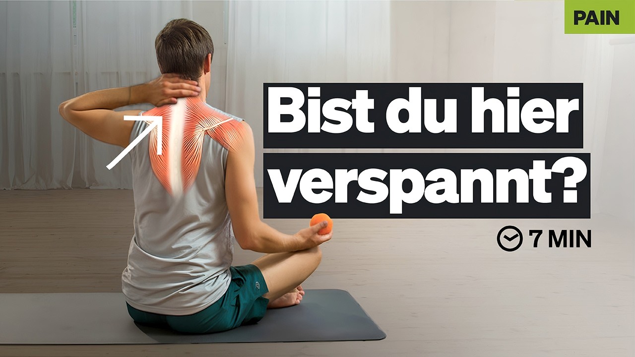 Trapezius super effektiv entspannen – Selbstmassage (1 Übung)