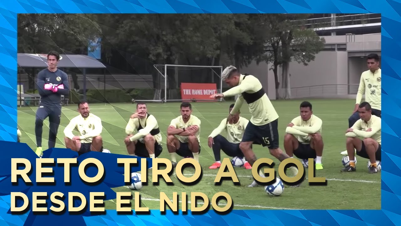 Tiro a gol en el Nido Águila | Reto de volea Club América