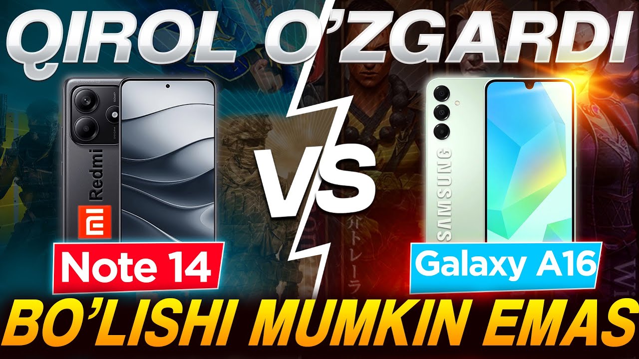 Redmi Note 14 vs Samsung A16 – Qaysi biri pulingizga arziydi? 😱 Buni ko`rmasdan sotib olmang!