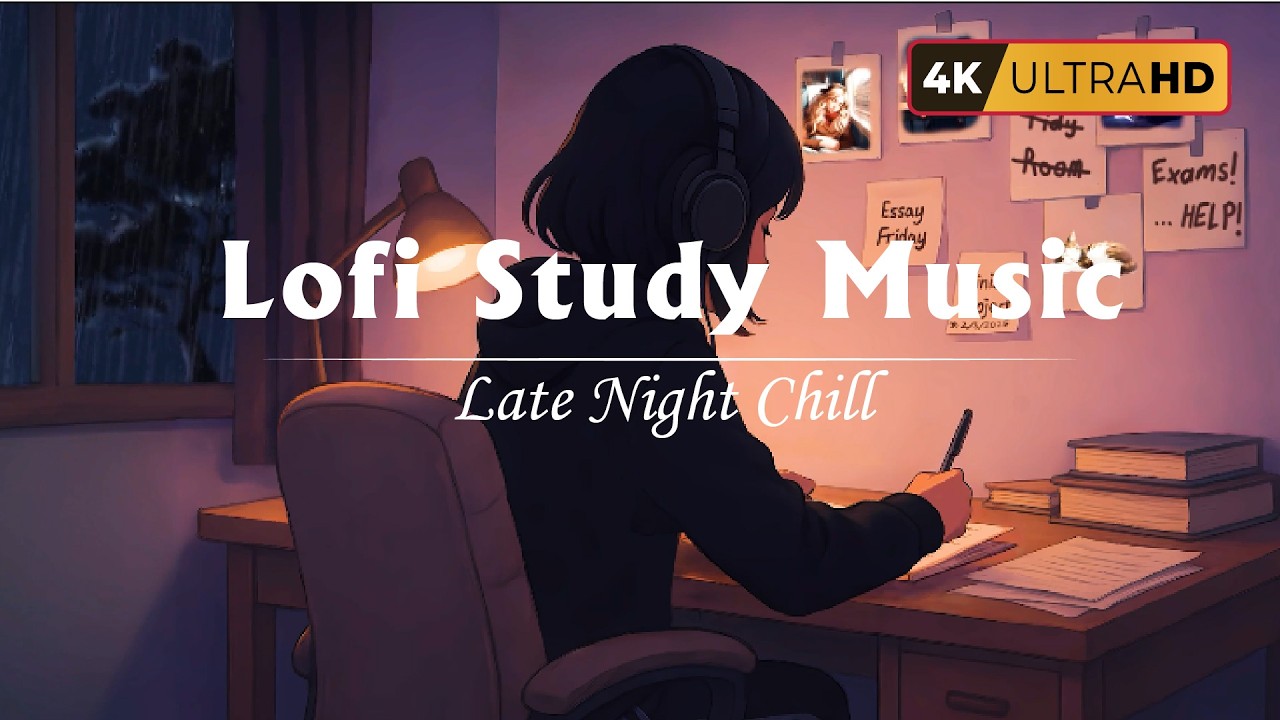 Late Night Chill Lofi 🌙 📖 Lofi Study Music for Deep Concentration ~ Lofi Study Room
