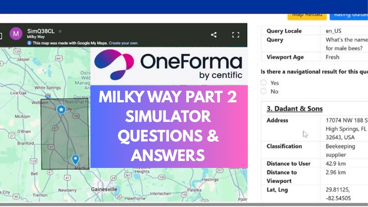 Milkyway Part 2 Simulator Q and A  Map Evaluator Data Analyst For Oneforma & Tryrating
