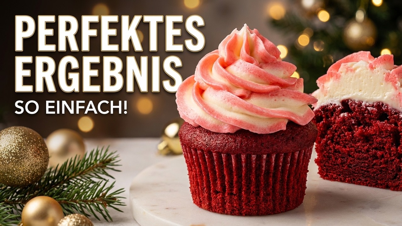 Идеальный рецепт для праздников 🧁 Красивые капкейки «Красный бархат».
