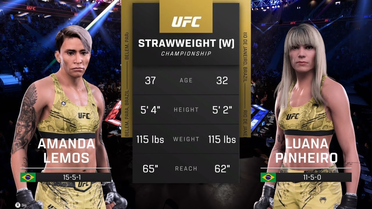 EA Sports UFC 5 Gameplay Amanda Lemos vs Luana Pinheiro