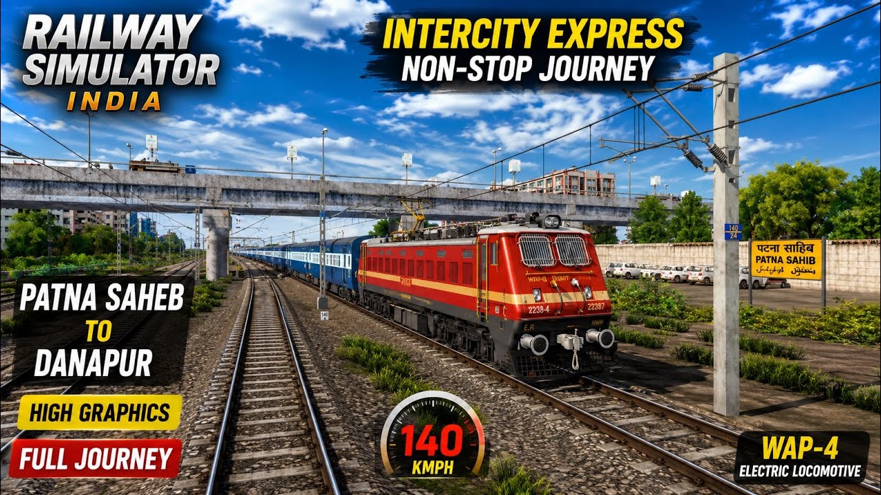 Railway Simulator India | 🔥Поездка на экспрессе без остановок 😱