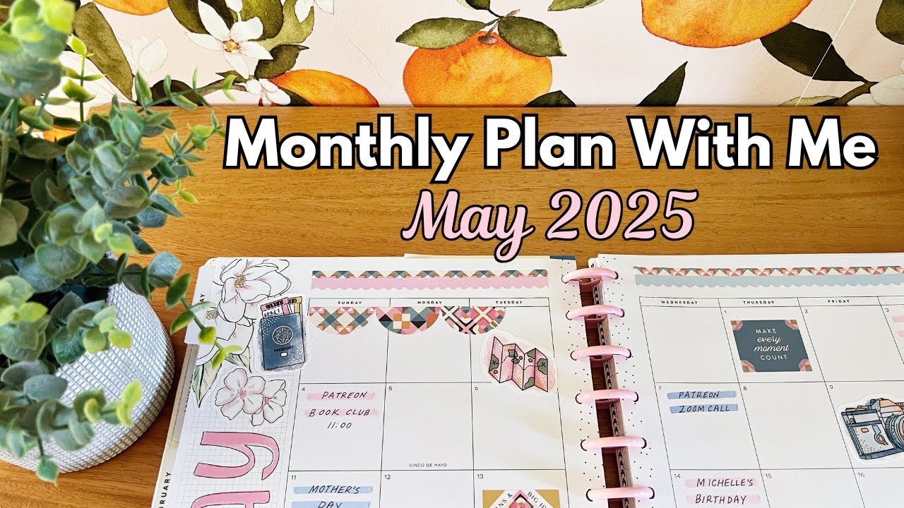 May 2025 Monthly Plan With Me - Big Happy Planner | Pink and Blue