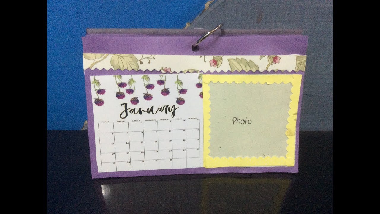 DIY Desk Calendar// Handmade Calendar 2019// Handmade crafters by Manavi Sanghvi
